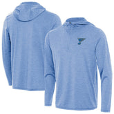 St. Louis Blues Antigua Tidy Quarter-Zip Hoodie Heather Blue