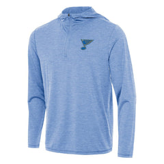 St. Louis Blues Antigua Tidy Quarter-Zip Hoodie Heather Blue
