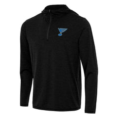 St. Louis Blues Antigua Tidy Quarter-Zip Hoodie Heather Black