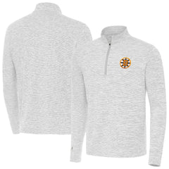 Boston Bruins Antigua Cause Quarter-Zip Jacket Gray