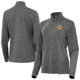 Boston Bruins Antigua Mentor Long Sleeve Quarter-Zip Mock Polo Heather Black