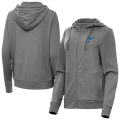 St. Louis Blues Antigua Women's Seeker Full-Zip Hoodie Heather Black