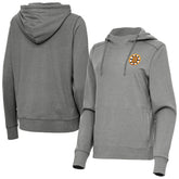 Boston Bruins Antigua Women's Justice Pullover Hoodie Heather Black