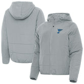 St. Louis Blues Antigua Women's Raglan Universe Full-Zip Hooded Jacket Gray