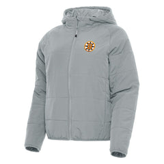 Boston Bruins Antigua Women's Raglan Universe Full-Zip Hooded Jacket Gray