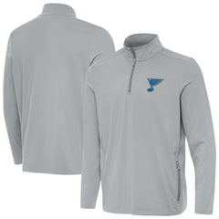 St. Louis Blues Antigua Perilous Quarter-Zip Sweatshirt Gray