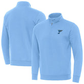 St. Louis Blues Antigua Victory Quarter-Zip Pullover Top Blue