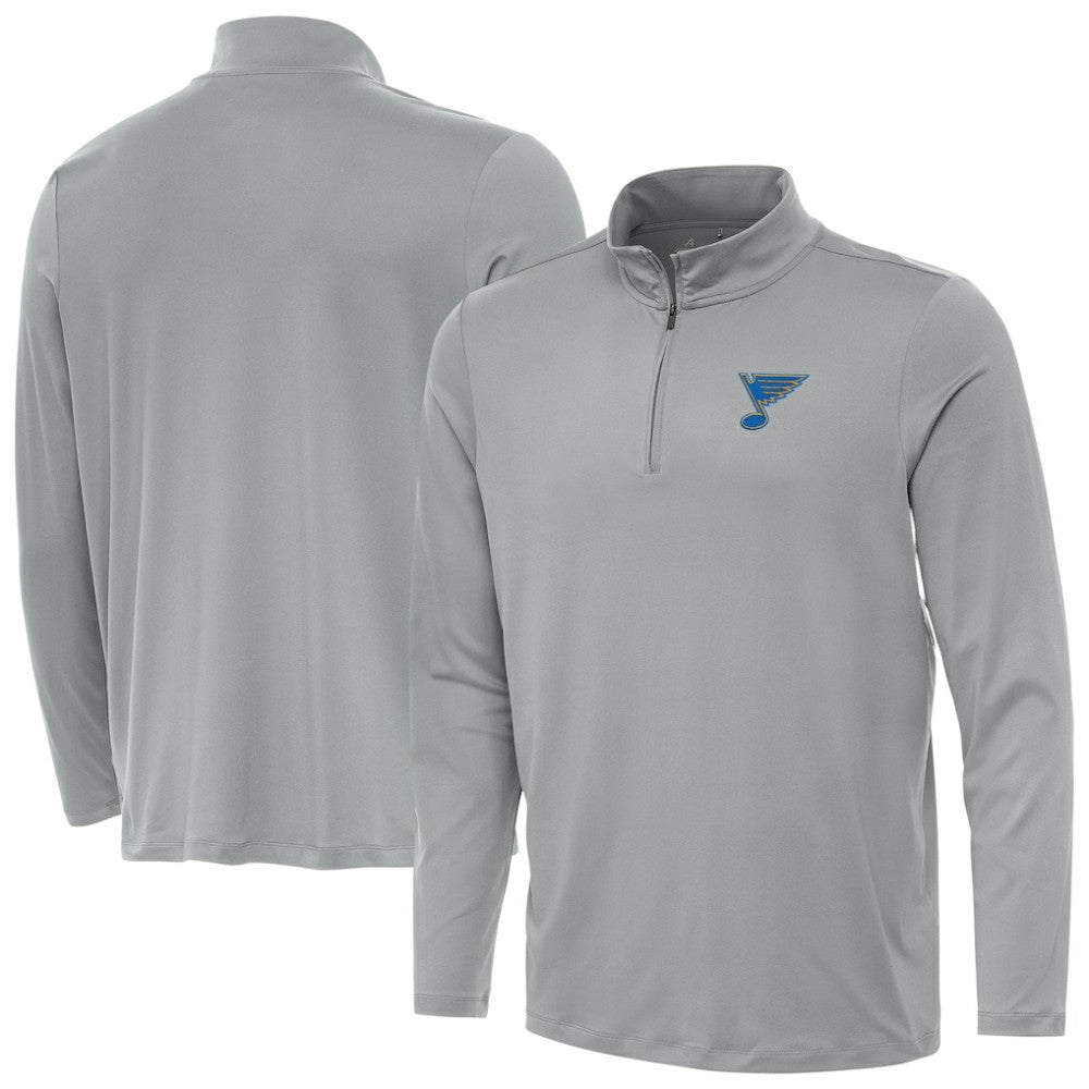 St. Louis Blues Antigua Reprocess Quarter-Zip Pullover Gray