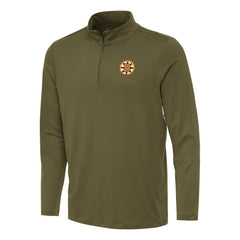 Boston Bruins Antigua Reprocess Quarter-Zip Pullover Olive