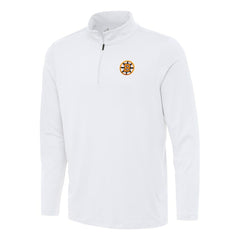 Boston Bruins Antigua Reprocess Quarter-Zip Pullover White