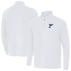 St. Louis Blues Antigua Intent Quarter-Zip Top White