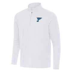 St. Louis Blues Antigua Intent Quarter-Zip Top White