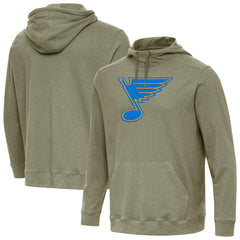 St. Louis Blues Antigua Cloud Pullover Hoodie Olive