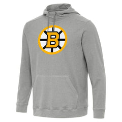 Boston Bruins Antigua Cloud Pullover Hoodie Heather Gray