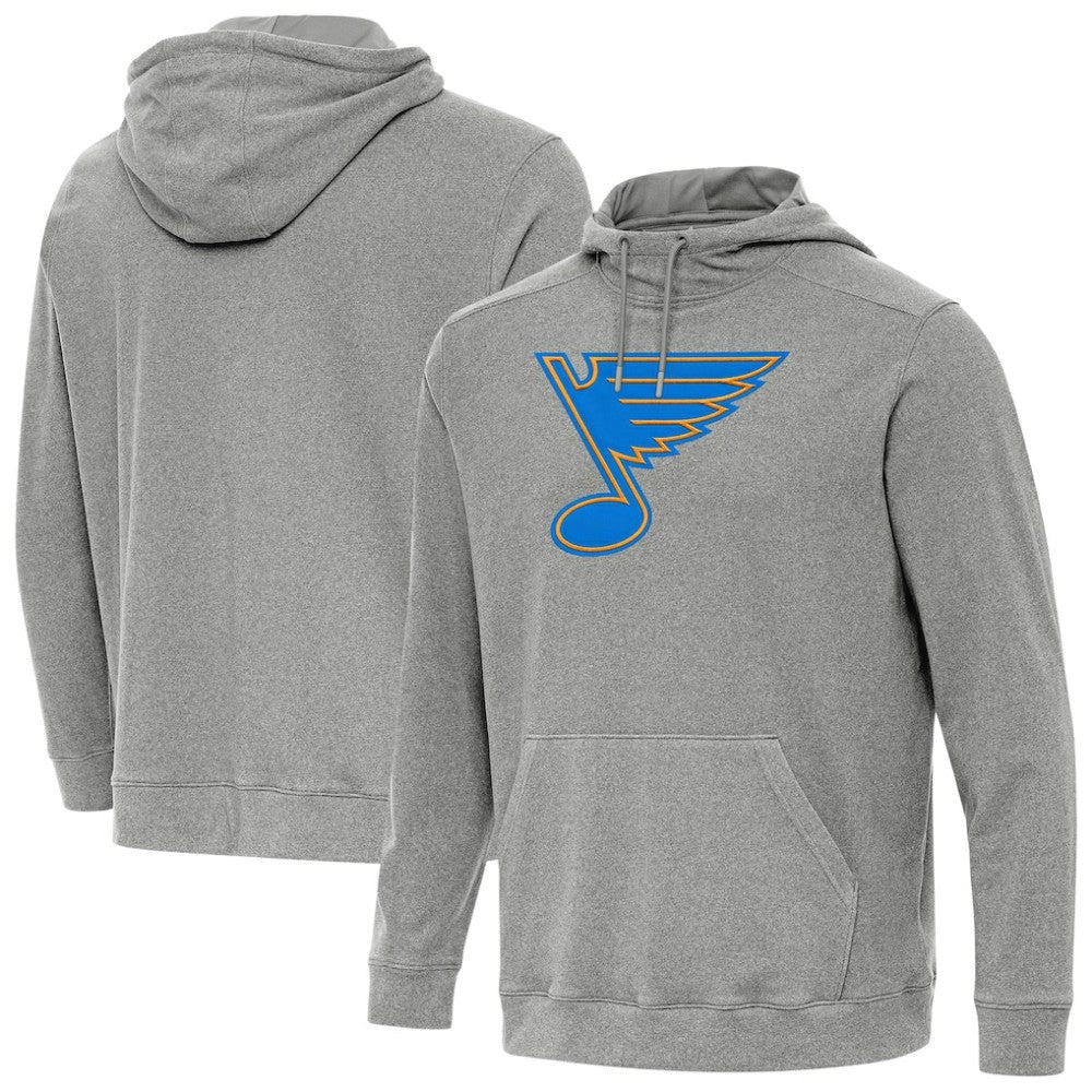 St. Louis Blues Antigua Cloud Pullover Hoodie Heather Black