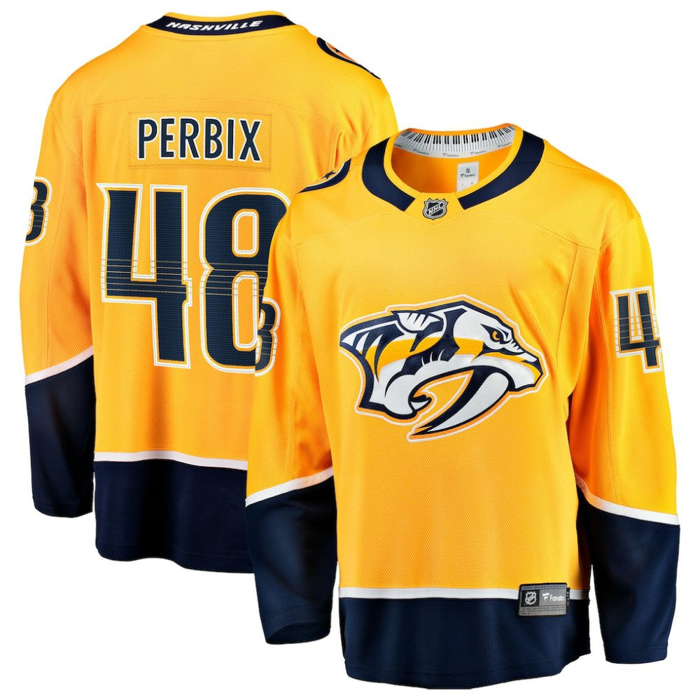 Nick Perbix Nashville Predators Fanatics Home Breakaway Jersey Gold