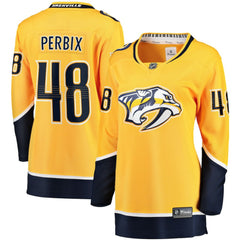Nick Perbix Nashville Predators Fanatics Women's Home Breakaway Jersey Gold