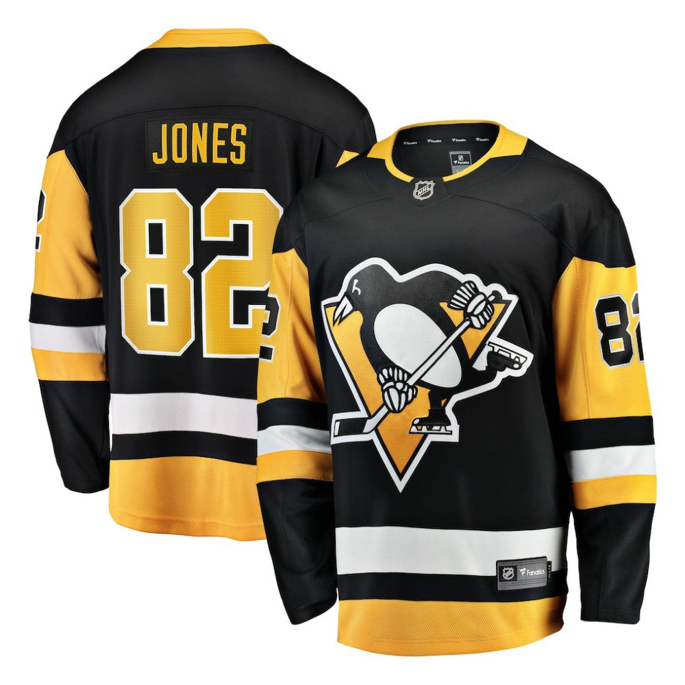 Caleb Jones Pittsburgh Penguins Fanatics Home Breakaway Jersey Black
