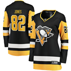 Caleb Jones Pittsburgh Penguins Fanatics Women's Home Breakaway Jersey Black