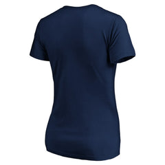 Houston Astros Profile Women's Plus Size Wordmark V-Neck T-Shirt Navy