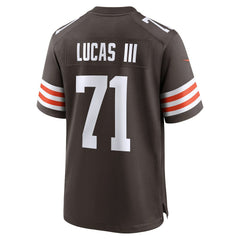Cornelius Lucas Cleveland Browns Team Game Jersey - Brown