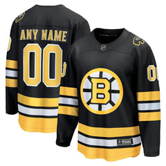 Boston Bruins Fanatics Home Breakaway Custom Jersey Black