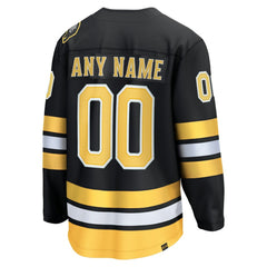 Boston Bruins Fanatics Home Breakaway Custom Jersey Black