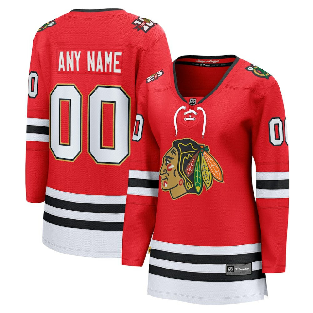 Chicago Blackhawks Fanatics Women's Centennial Breakaway Custom Jersey Red
