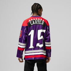 Vince Carter Toronto Raptors Unisex Maxxed Out Fashion Hockey Jersey - Purple