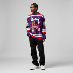Vince Carter Toronto Raptors Unisex Maxxed Out Fashion Hockey Jersey - Purple