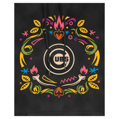 Chicago Cubs Women's Día de Muertos Mineral Wash Hoodie Sweatshirt Black | New Era