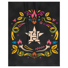 Houston Astros Women's Día de Muertos Mineral Wash Hoodie Sweatshirt Black | New Era
