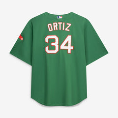 David Ortiz Boston Red Sox Big & Tall Cooperstown Collection Mesh Batting Practice Jersey - Kelly Green