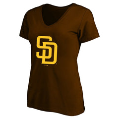Fernando Tatis Jr. San Diego Padres Profile Women's Plus Size Name & Number V-Neck T-Shirt Brown