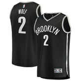 Daniel Wolf Brooklyn Nets Youth Fast Break Replica Jersey - Black - Icon Edition