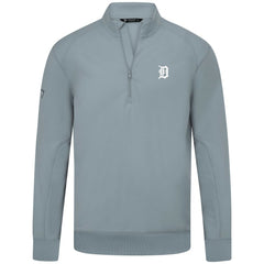 Detroit Tigers Levelwear Upright Insignia Tri-Blend Quarter-Zip Pullover Gray