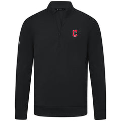 Cleveland Guardians Levelwear Upright Insignia Tri-Blend Quarter-Zip Pullover Black