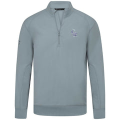 Colorado Rockies Levelwear Upright Insignia Tri-Blend Quarter-Zip Pullover Gray