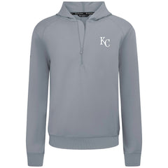 Kansas City Royals Levelwear Technic Insignia Quarter-Zip Hoodie Gray