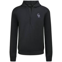 Colorado Rockies Levelwear Technic Insignia Quarter-Zip Hoodie Black