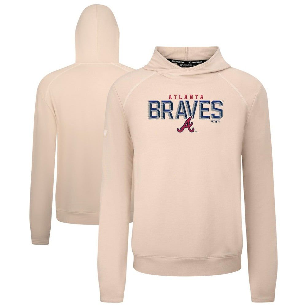 Atlanta Braves Levelwear Mandate Carve Tri-Blend Hoodie Khaki