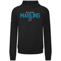 Miami Marlins Levelwear Mandate Carve Tri-Blend Hoodie Black