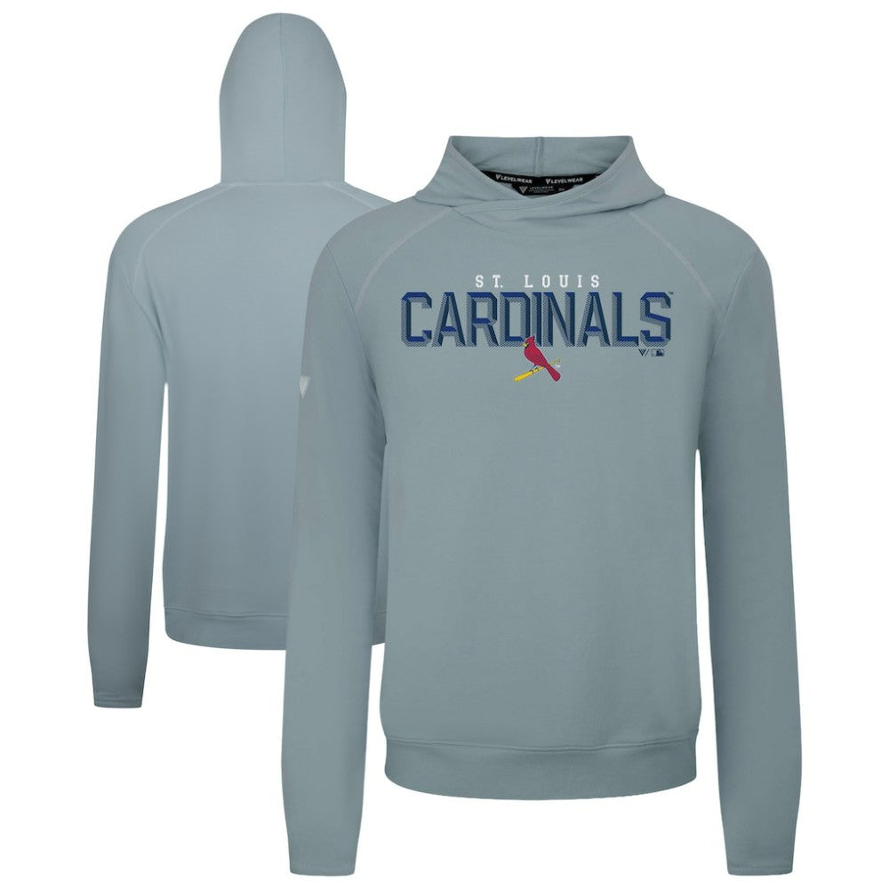 St. Louis Cardinals Levelwear Mandate Carve Tri-Blend Hoodie Gray