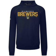 Milwaukee Brewers Levelwear Mandate Carve Tri-Blend Hoodie Navy