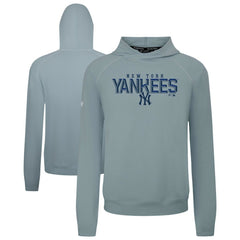 New York Yankees Levelwear Mandate Carve Tri-Blend Hoodie Gray