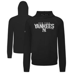 New York Yankees Levelwear Mandate Carve Tri-Blend Hoodie Black