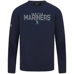 Seattle Mariners Levelwear Mandate Carve Tri-Blend Sweatshirt Navy