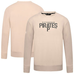 Pittsburgh Pirates Levelwear Mandate Carve Tri-Blend Sweatshirt Khaki