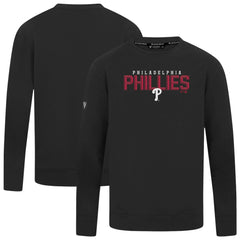 Philadelphia Phillies Levelwear Mandate Carve Tri-Blend Sweatshirt Black