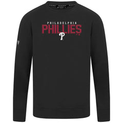 Philadelphia Phillies Levelwear Mandate Carve Tri-Blend Sweatshirt Black